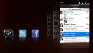 BlackBerry OS 6.0 social feed