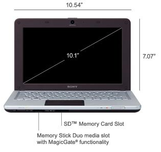 Sony VAIO W  netbook configuration 