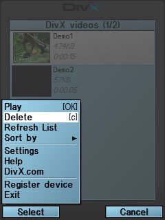 Download DivX mobile player